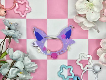 C.3 Pkm Acrylic Carabiner | Kawaii Bunny Carabiner| Ribbon Cute | Keychain Collectors | Keychain Holder | Colorful Collection Carabiner