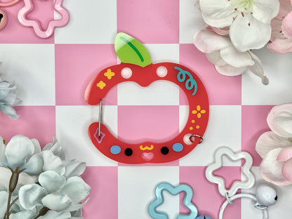 C.6  Acetate Fruit Carabiner| Kawaii Carrot Carabiner| Apple Strawberry | Keychain Collectors | Keychain Holder | Fruit Collection Carabiner